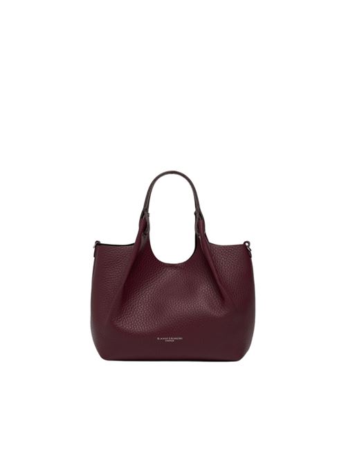 Borsa da donna in pelle martellata a mano, con tracolla removibile, colore wine berry/t.moro GIANNI CHIARINI | 9719RNGDBL14209